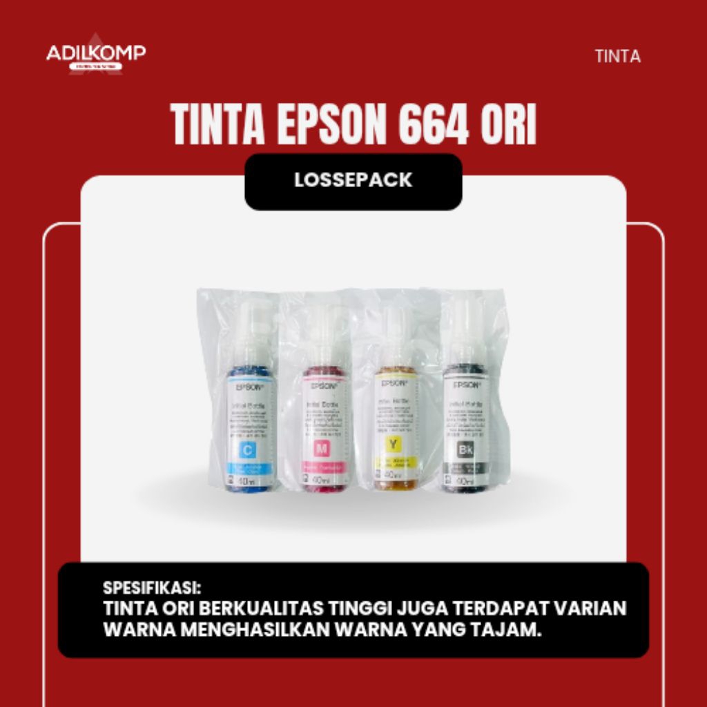 TINTA LOOSE PACK 664 EPSON SATU SET/SATUAN 40ML