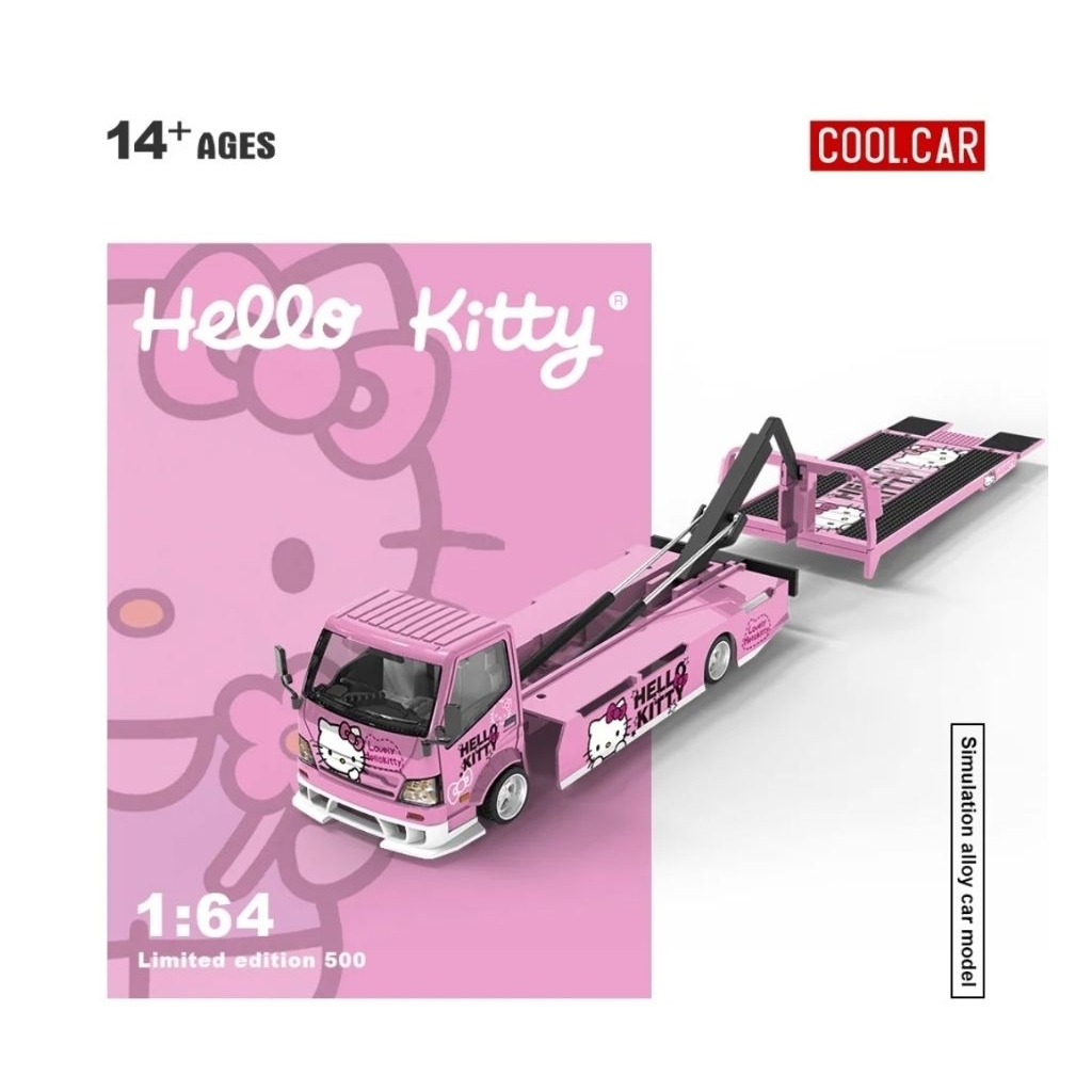 COOL CAR HINO H300 flatbed transport trailer hello kitty livery