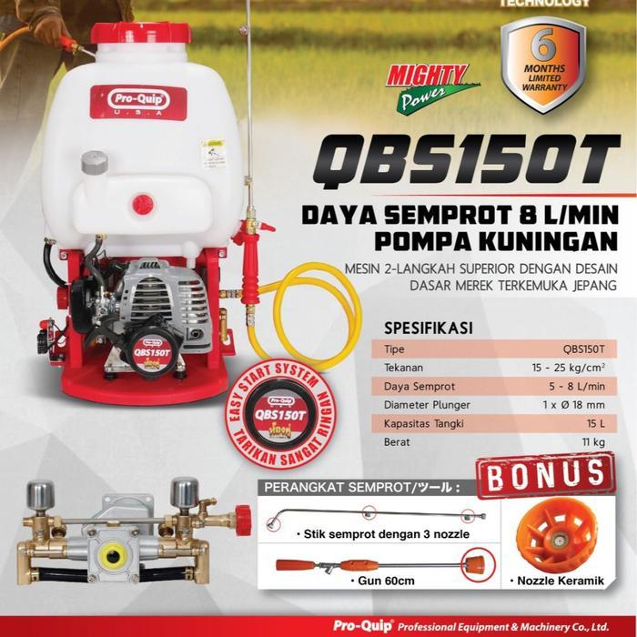 PRO-QUIP QBS150T Alat Semprot Pertanian Hama Electric QBS 150 T Sprayer 15 Liter 2 Tak Proquip