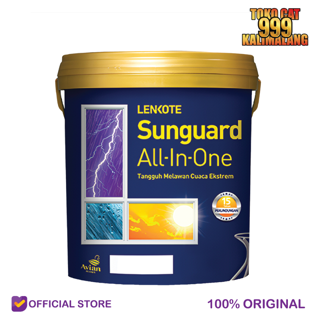 Cat Tembok Rumah Ext Avian Lenkote Sunguard All In 1 Warna Putih 20 L REGULER/CARGO