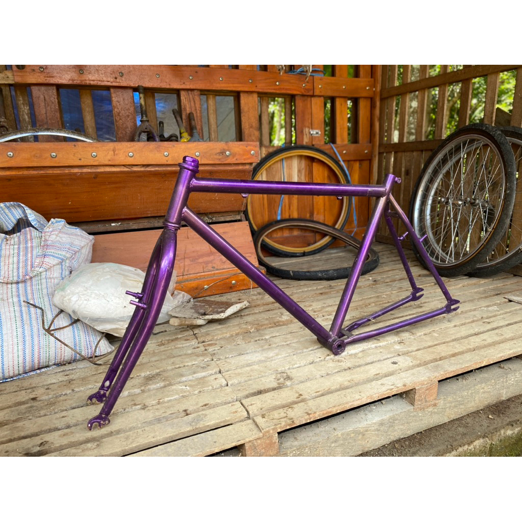 frame set sepeda  commuterbike chromoly