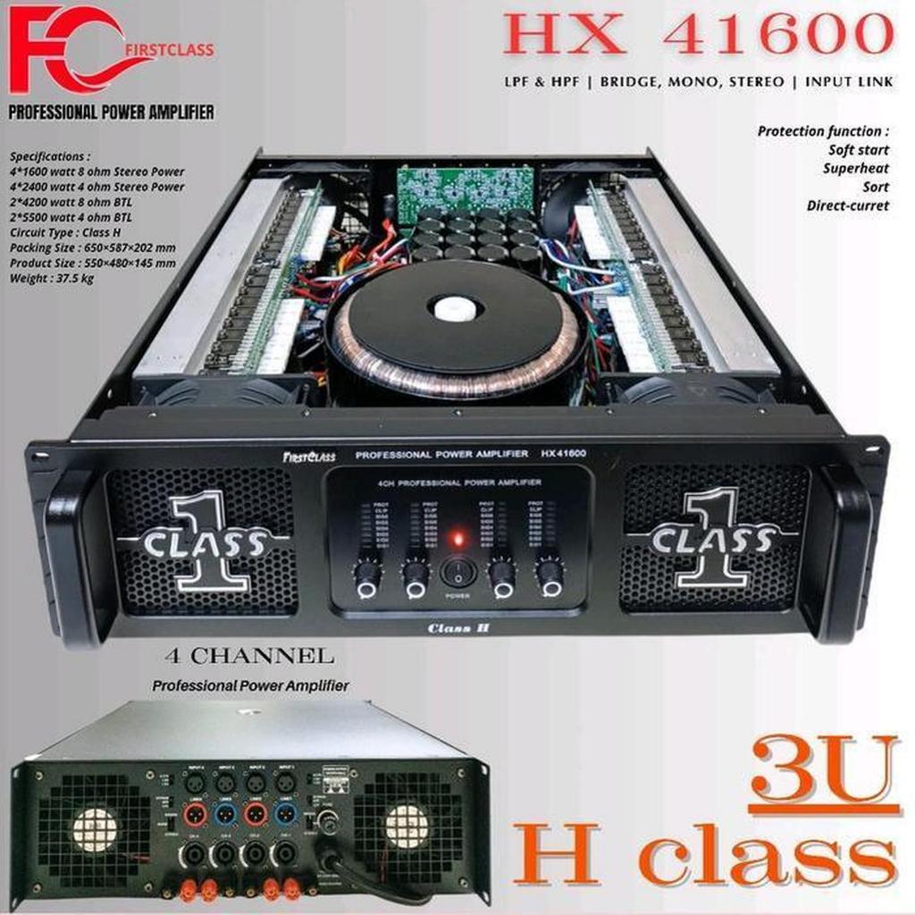 Power Amplifier Firstclass HX 41600 HX41600 4 Chanel Original Class H