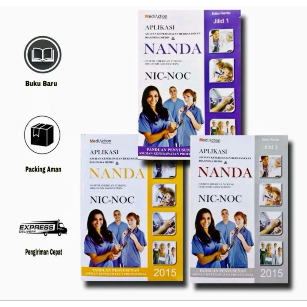 PAKET BUKU APLIKASI NANDA NIC-NOC JILID 1-3