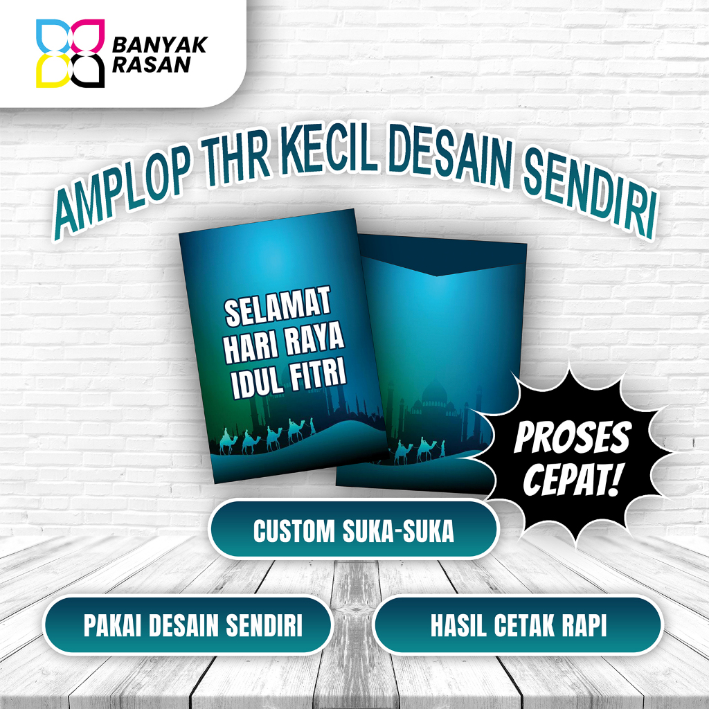 Cetak Amplop Lebaran Custom THR Desain Bebas | Proses Cepat | AMPLOP THR KECIL DESAIN SENDIRI