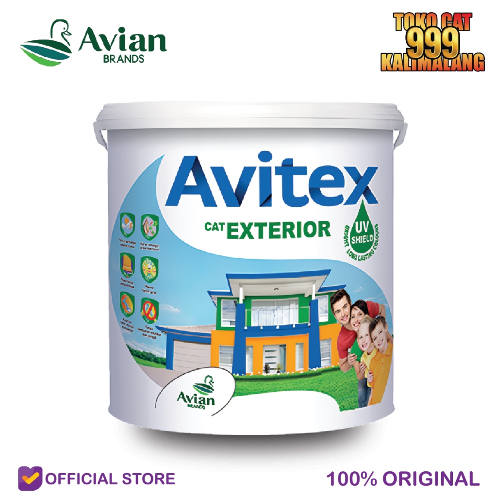 Cat Tembok Rumah Exterior Avian Avitex Exterior Warna Putih 25 Kg Pail REGULER/CARGO