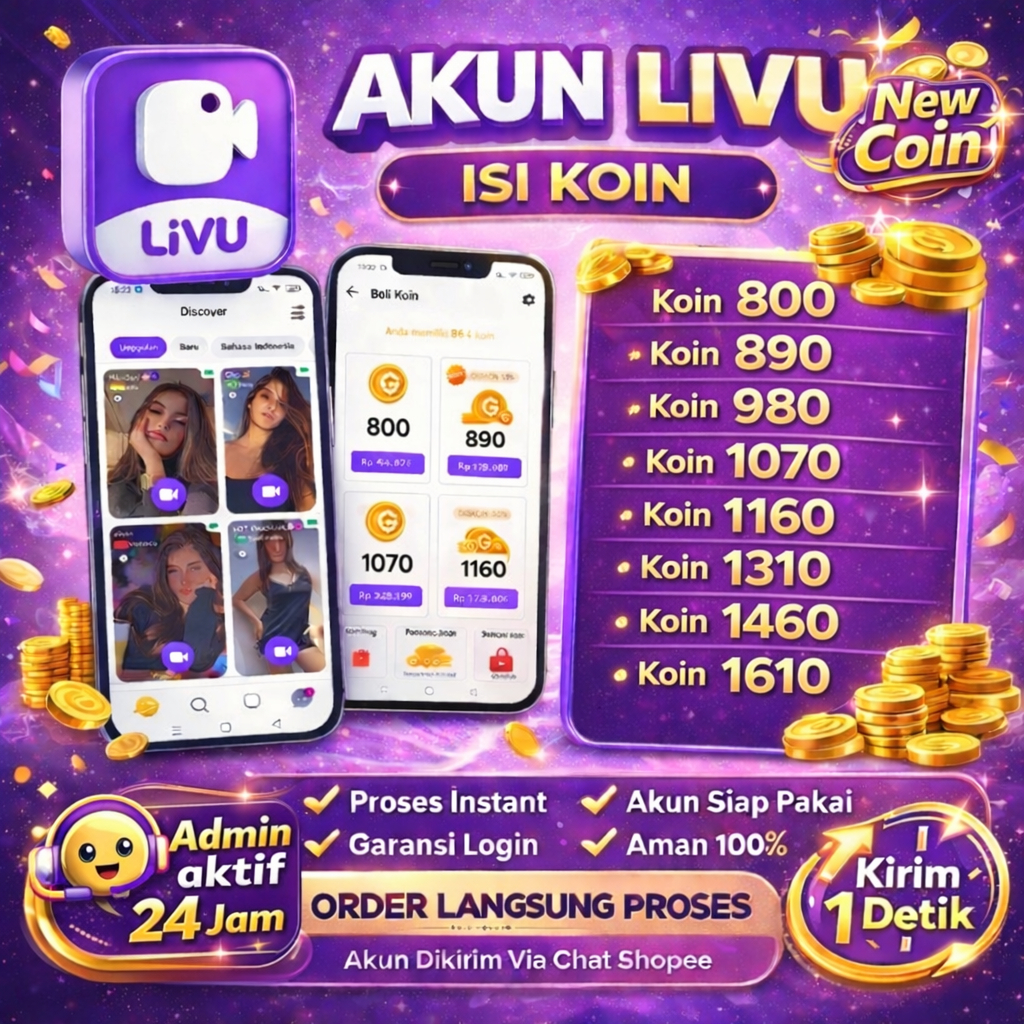 Akun LIVU Premium isi 800 -1600 Koin - Akun siap pakai