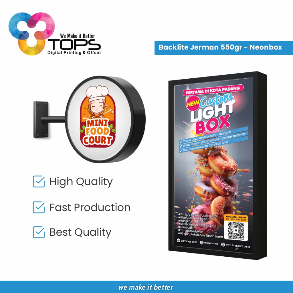 Cetak Backlite Jerman 550 gsm - Cetak Backlite Neonbox