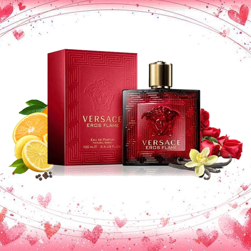 Versace Eros/Eros Flame EDP Men's Parfum/Parfum pria/Parfum Unisex/Versace Perfume/Woody Spicy