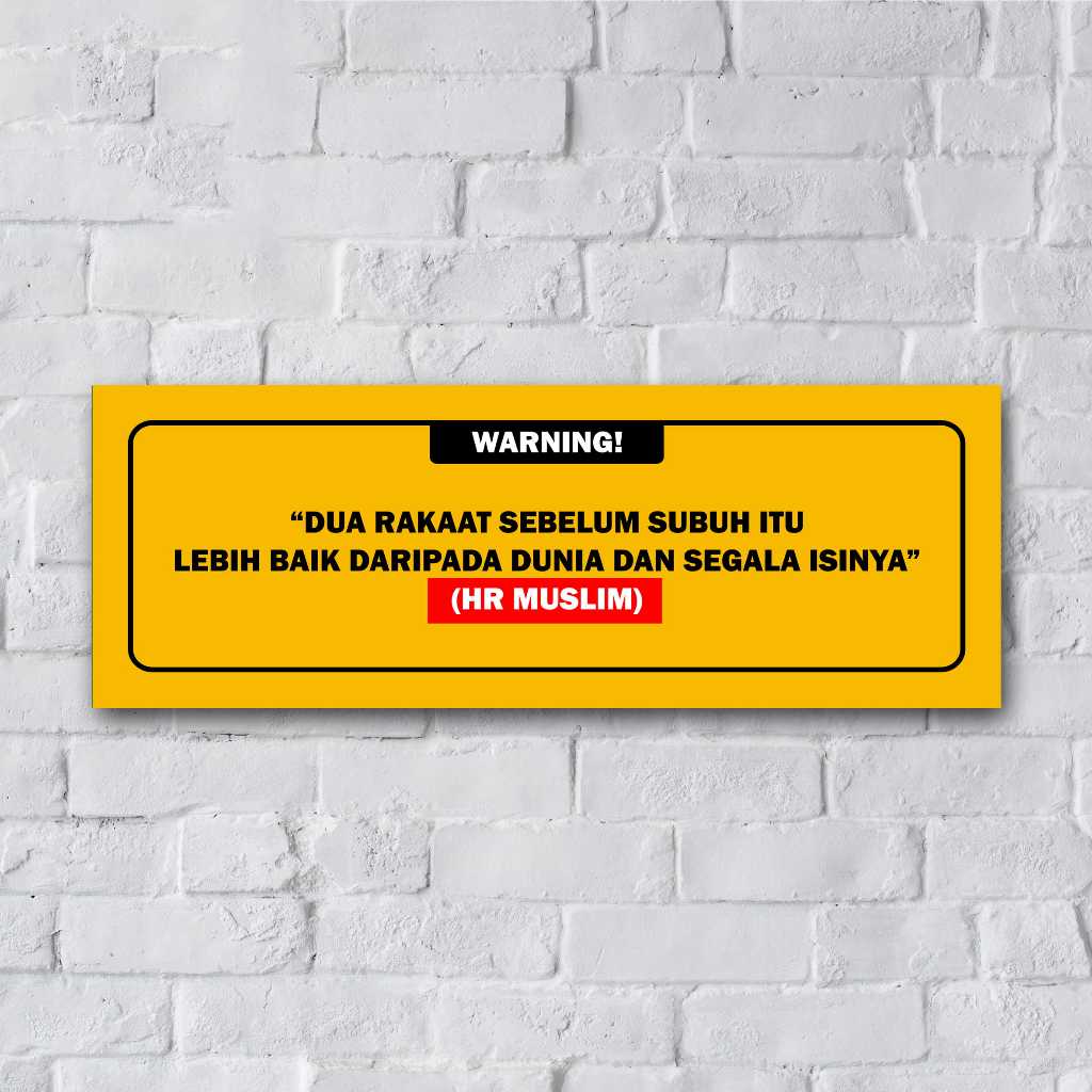 SIGN HIASAN DINDING QUOTES DUA RAKAAT SUBUH - STIKER CUSTOM