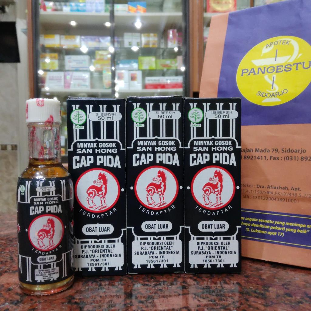 Minyak Gosok San Hong 1 Botol 50 ml / Cap Pida SanHong / Sam Hong SamHong