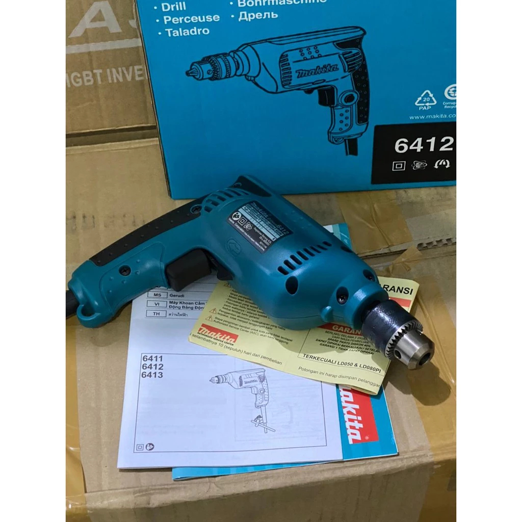 Mesin Bor Tangan - MAKITA 6412 Mesin Bor Listrik Makita 6412 10mm - Elektrik Drill MAKITA