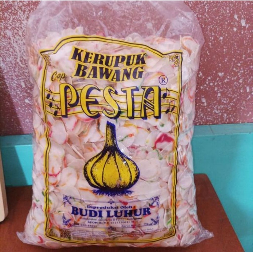 krupuk bawang 'pesta' original 5kg mentah