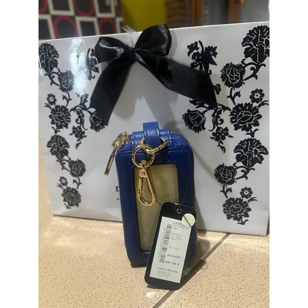 NEW UNDER HARGA TAG Full Set Donini Gantungan Kunci Lanyard Dompet Kartu Koin Donini Biru Elektrik B