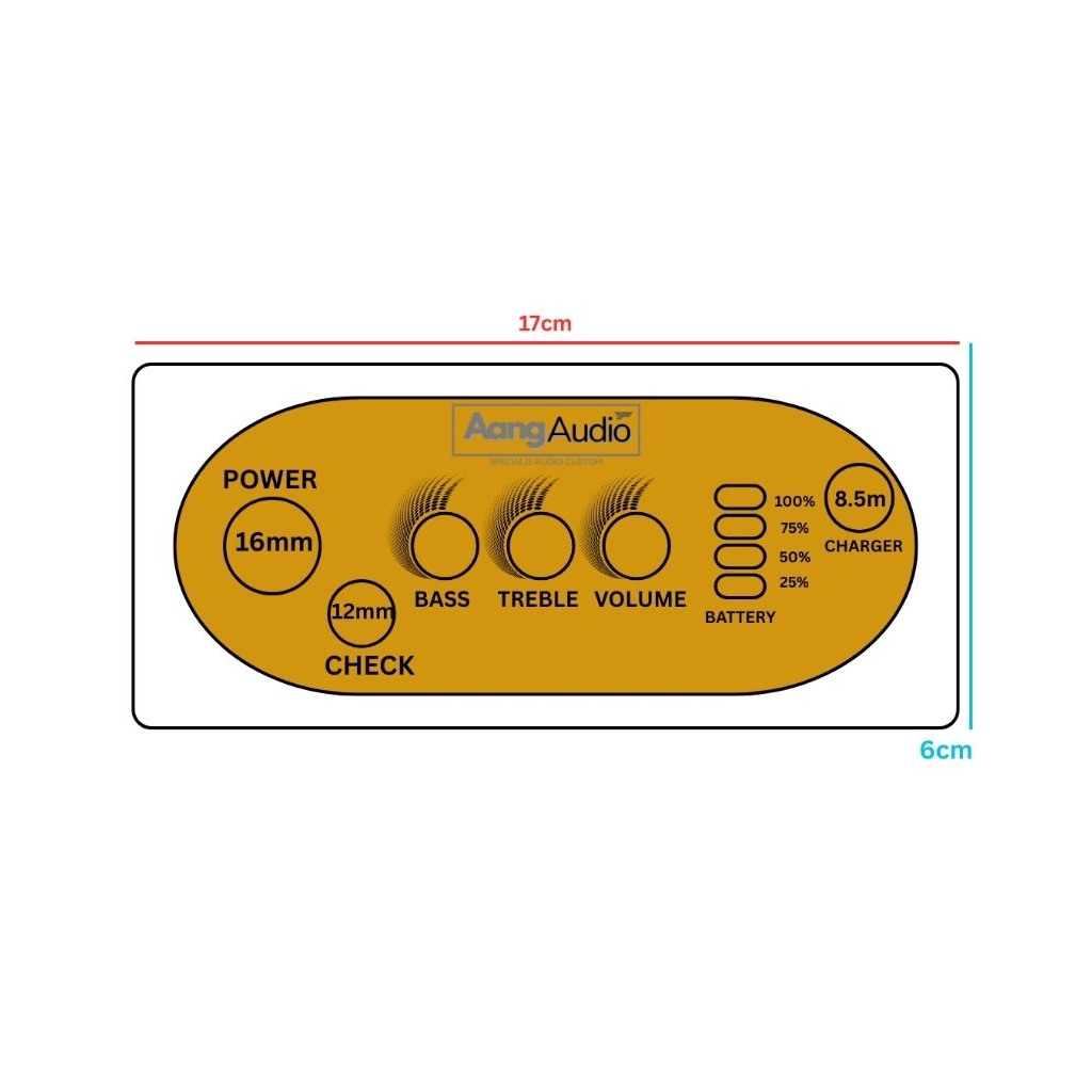 Panel tone control zk1002t akrilik 2mm