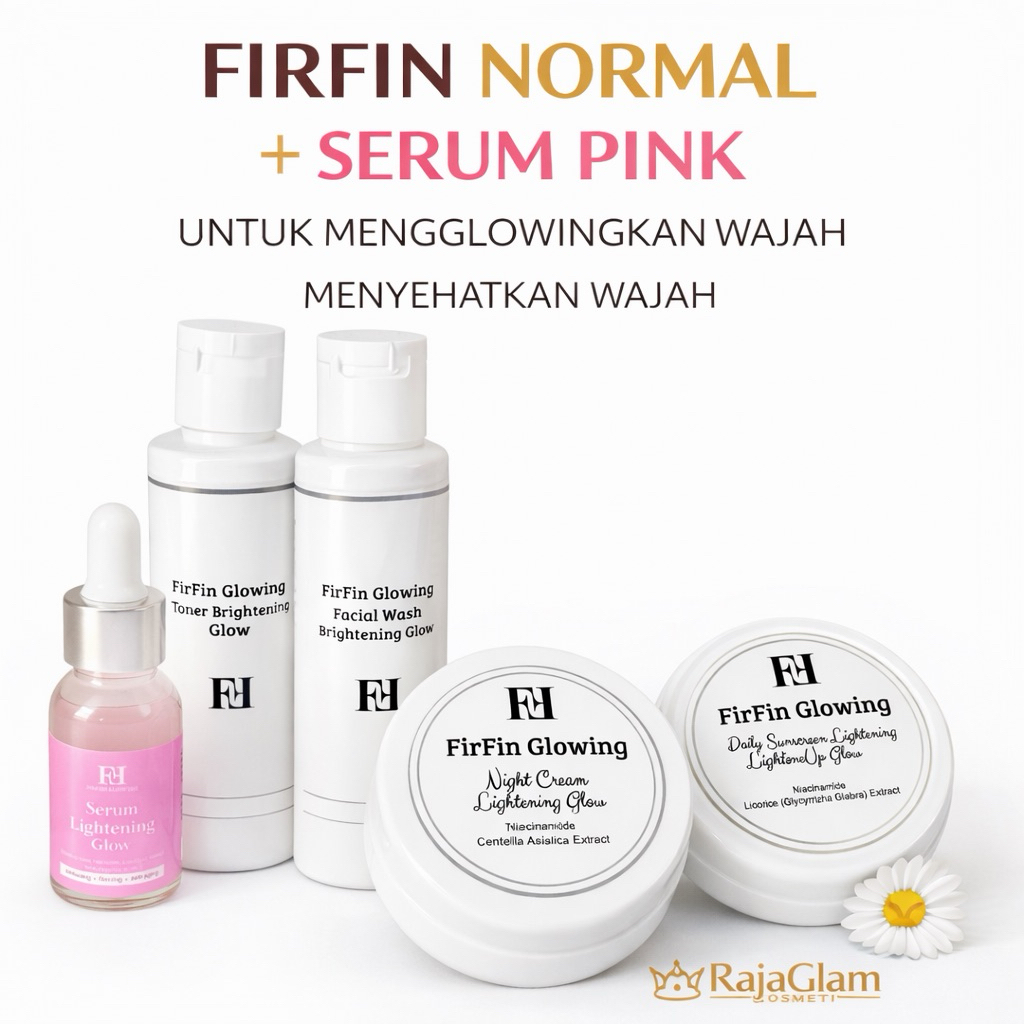 FIRFIN NORMAL + SERUM PINK GLOWING UNTUK WAJAH CERAH DAN GLOWING