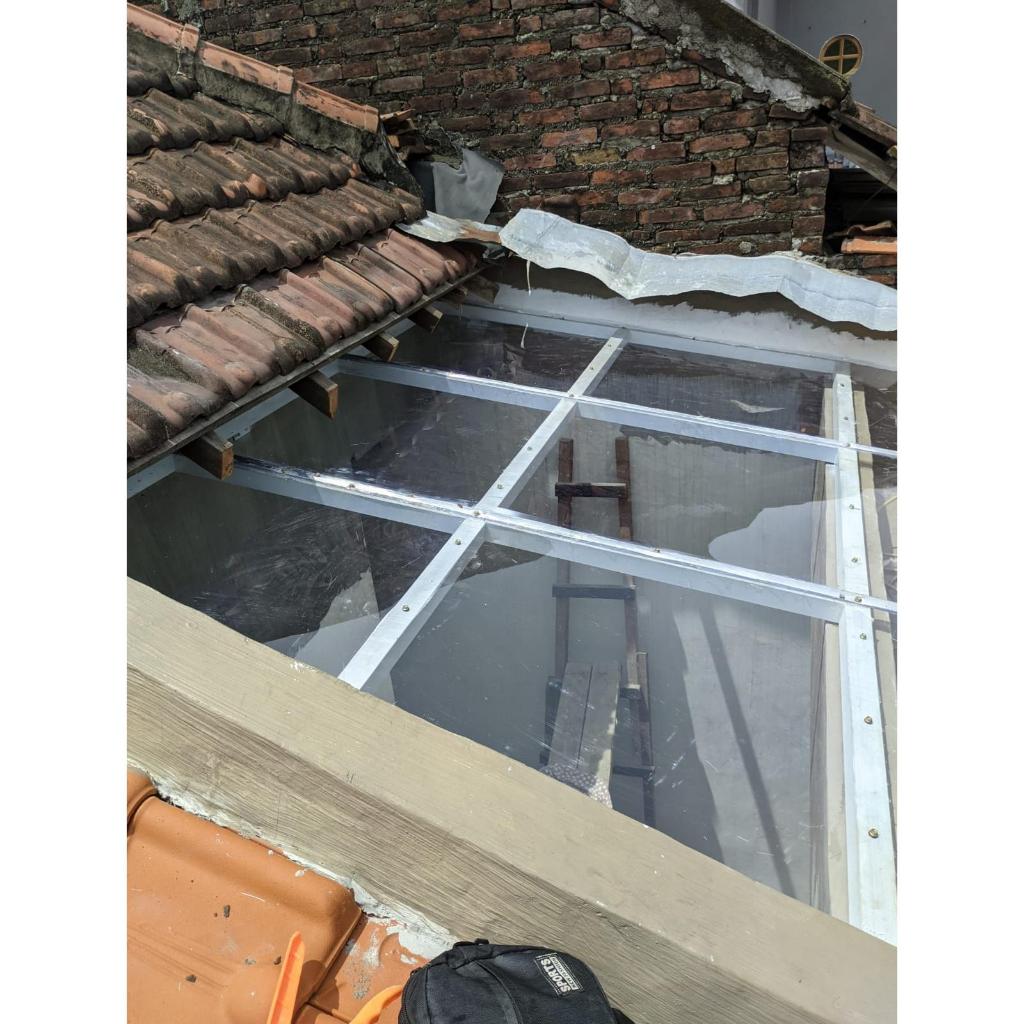Kanopi Galvanis Minimalis Atap Solarflat Clear / Kanopi Transparan