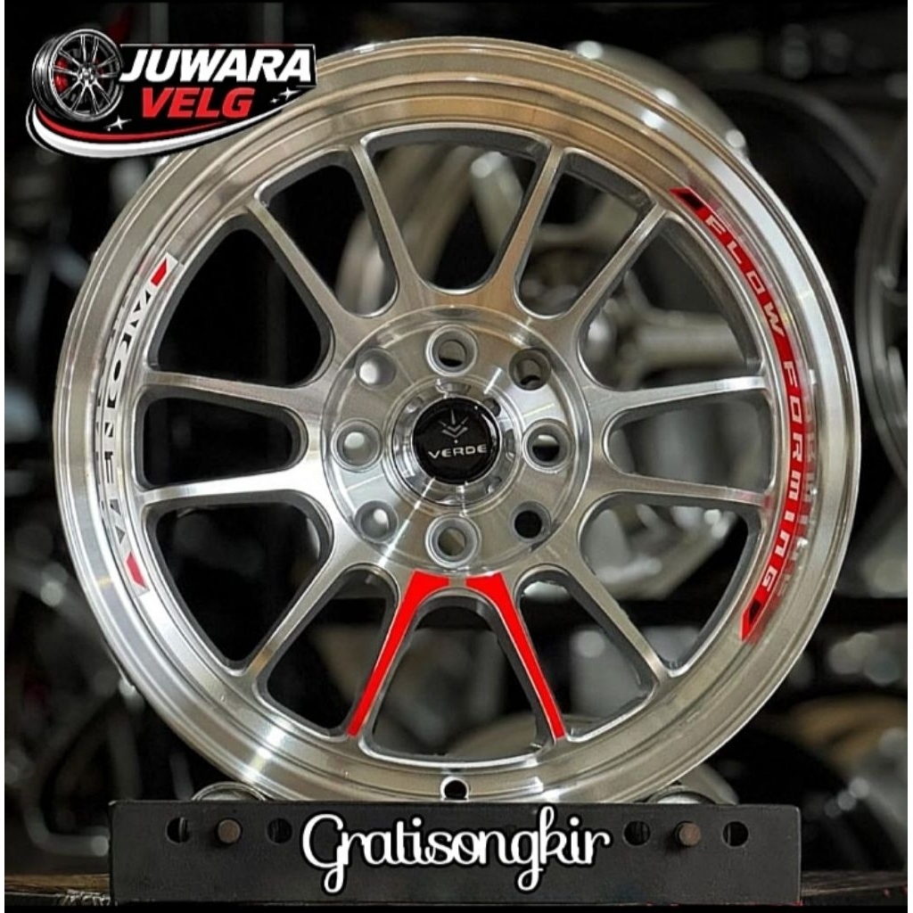 velg mobil model venom flow forming ring16 hole 8 silver polis