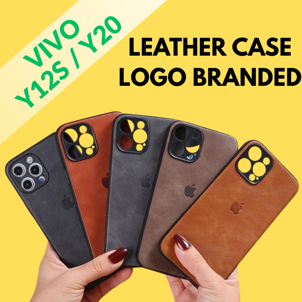 LEATHER CASE HP LOGO BRANDED VIVO Y12S / Y20 UNIVERSAL