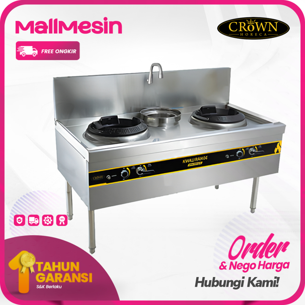 CROWN Gas Kwali Range High Pressure 2 Tungku 1 Soup Ring HKR-2T1S / HKR 2T1S / HKR2T1S
