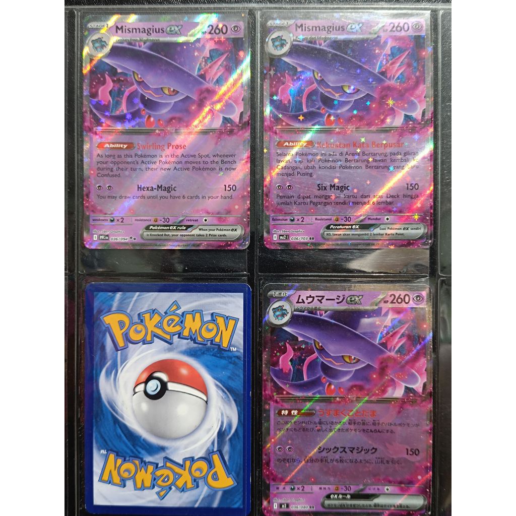 kartu pokemon TCG ori mismagius ex RR Indonesia English japan