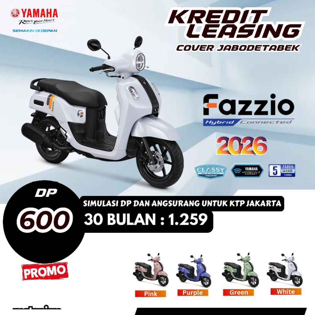 DP Motor Yamaha Fazzio Neo Kredit Leasing Jakarta Depok Tangerang Bekasi