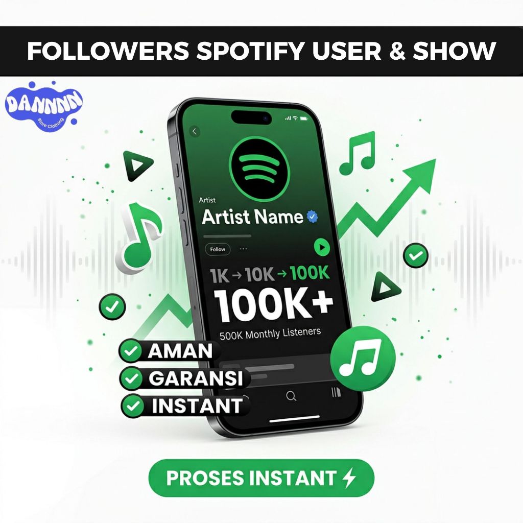 FOLLOWERS SPOTIFY Untuk User / Artis / Playlist & Podcats / Show Life Time Real