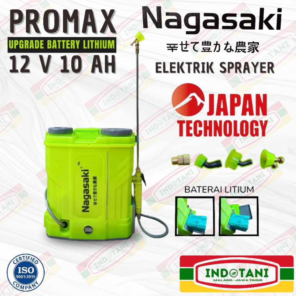 Sprayer Elektrik Nagasaki 16 Liter / Tangki Cas / Tengki Semprot Elektrik / Tangki Semprot Nagasaki