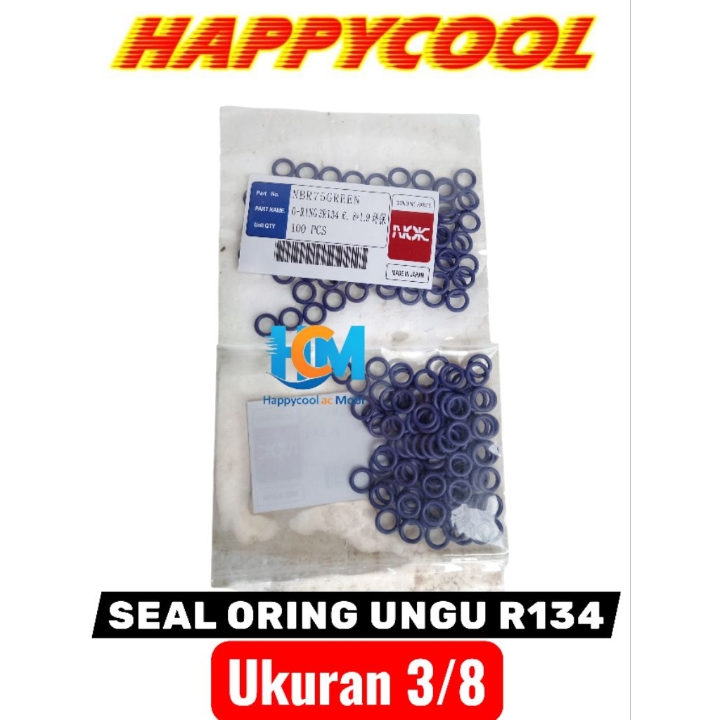 Seal Sil Oring Ungu R134 AC Mobil ukuran 3/8