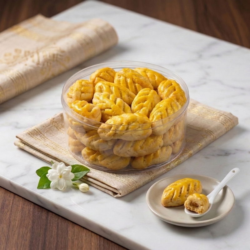 Jajanan Mak Nur Nastar Daun Premium Kue Kering Selai Nanas Asli 500gr