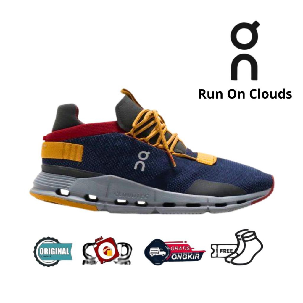 sepatu on cloudnova denimruby on performance running