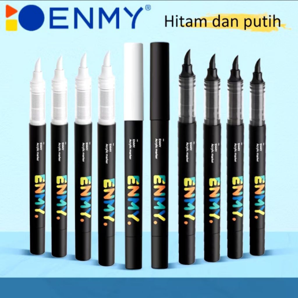 ENMY Acrylic Marker Hitam Putih Suplemen Versi Tunggal