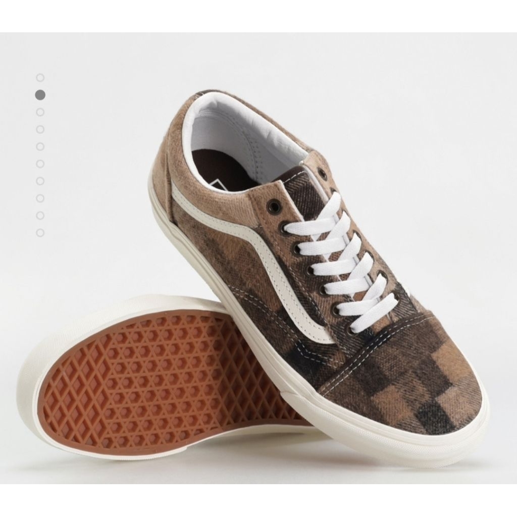 Vans oldskool sweater checkerboard brown seri Seasonal - (second)