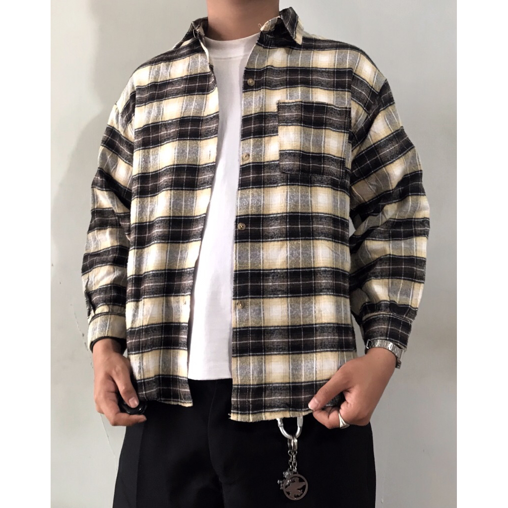 FLANEL SHIRT VETERANO SINGLE POCKET BY PINKDOSE