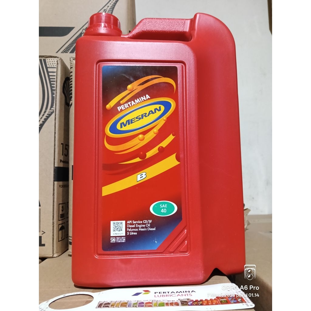 OLI PERTAMINA MESRAN B 5LITER SAE40 OLI MOBIL