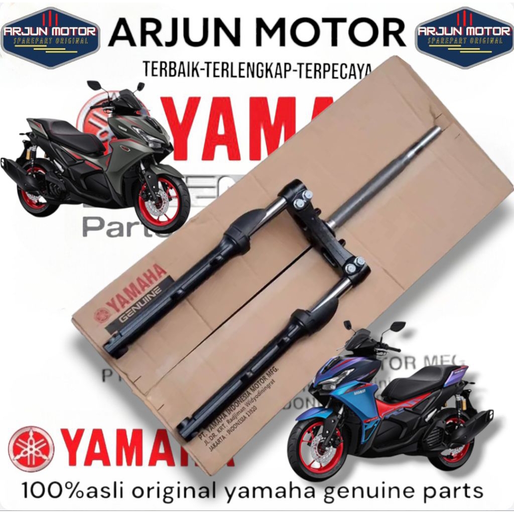 FRONT FORK ASSY SHOCK DEPAN SET SEGITIGA YAMAHA ALL NEW AEROX155 ALPHA TURBO NEW AEROX ALPHA STANDAR