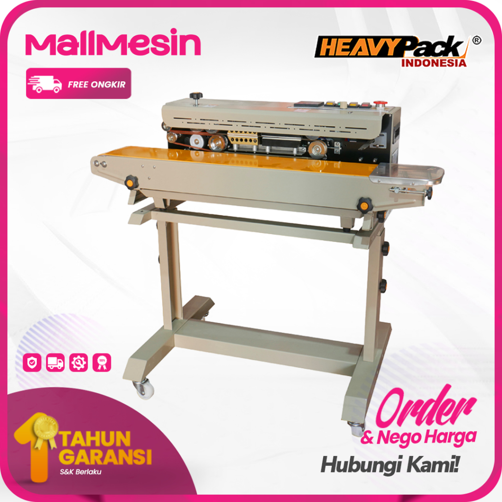 Continuous Band Sealer Nitrogen Mesin Sealer isi Nitrogen Horizontal DBF-1000ANF HEAVYPACK