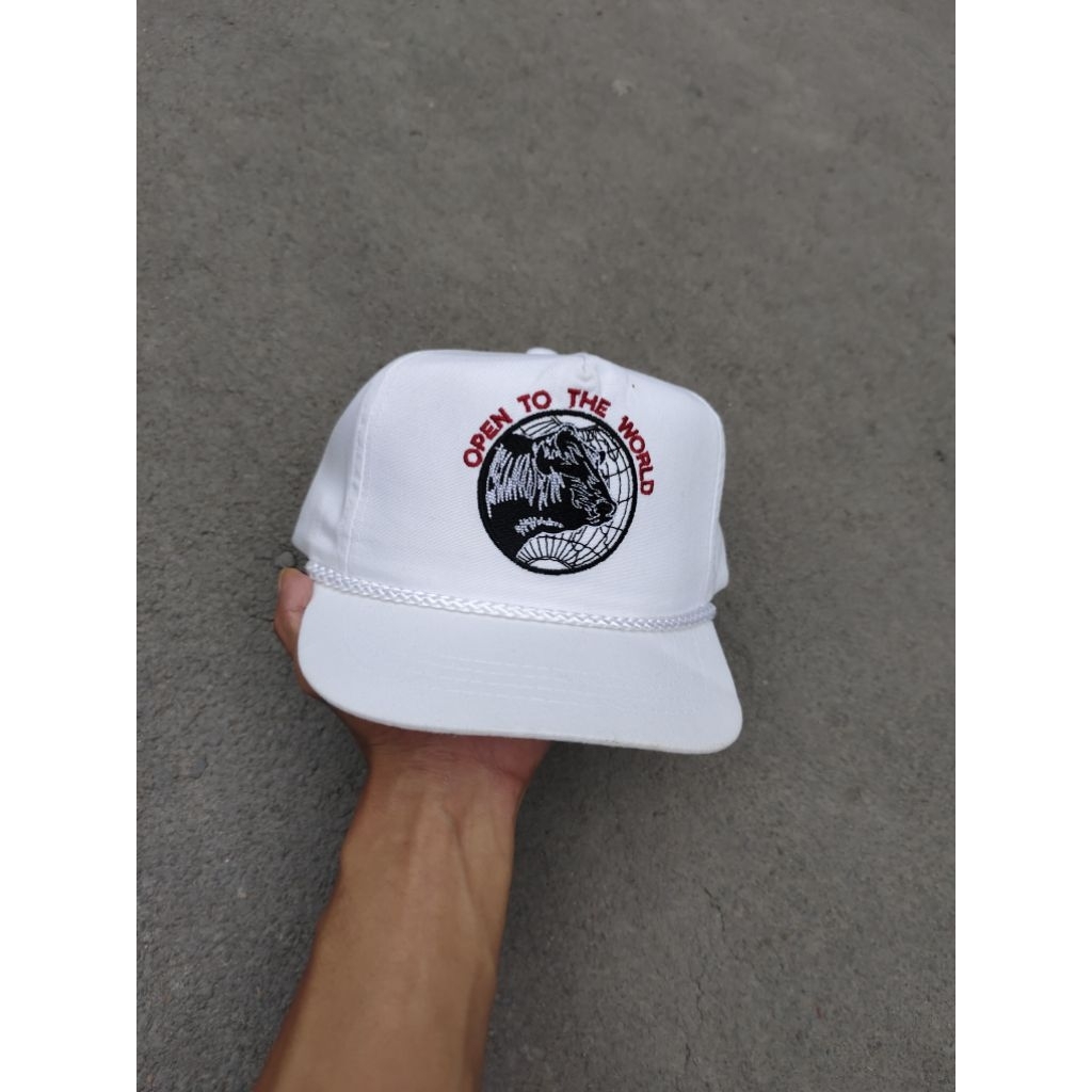 vintage rope hat open to the world by yupoong