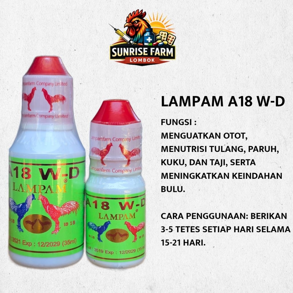 Lampam A18 WD obat rawatan ayam lampam / Lampam A 18 WD rawatan ayam