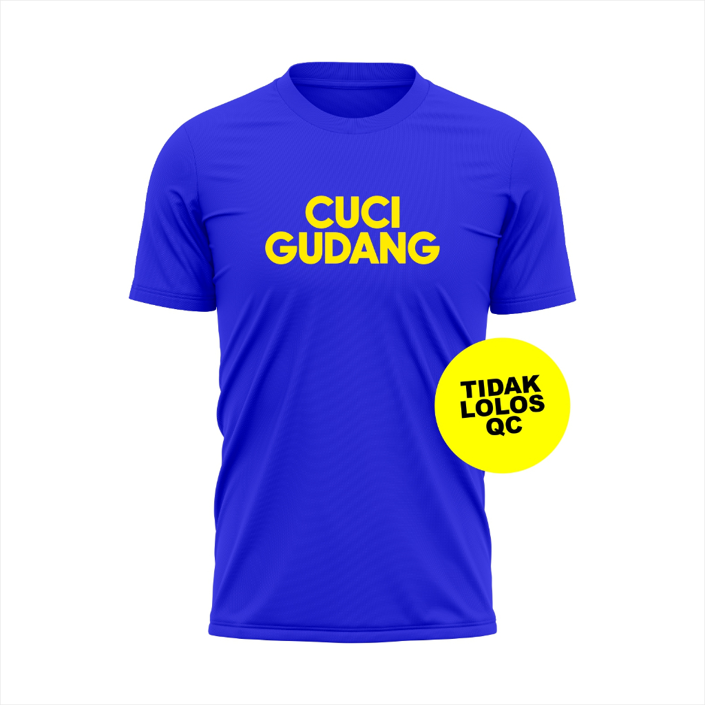 Cuci Gudang Kaos Dry Fit Pendek Dewasa Tidak Lolos QC