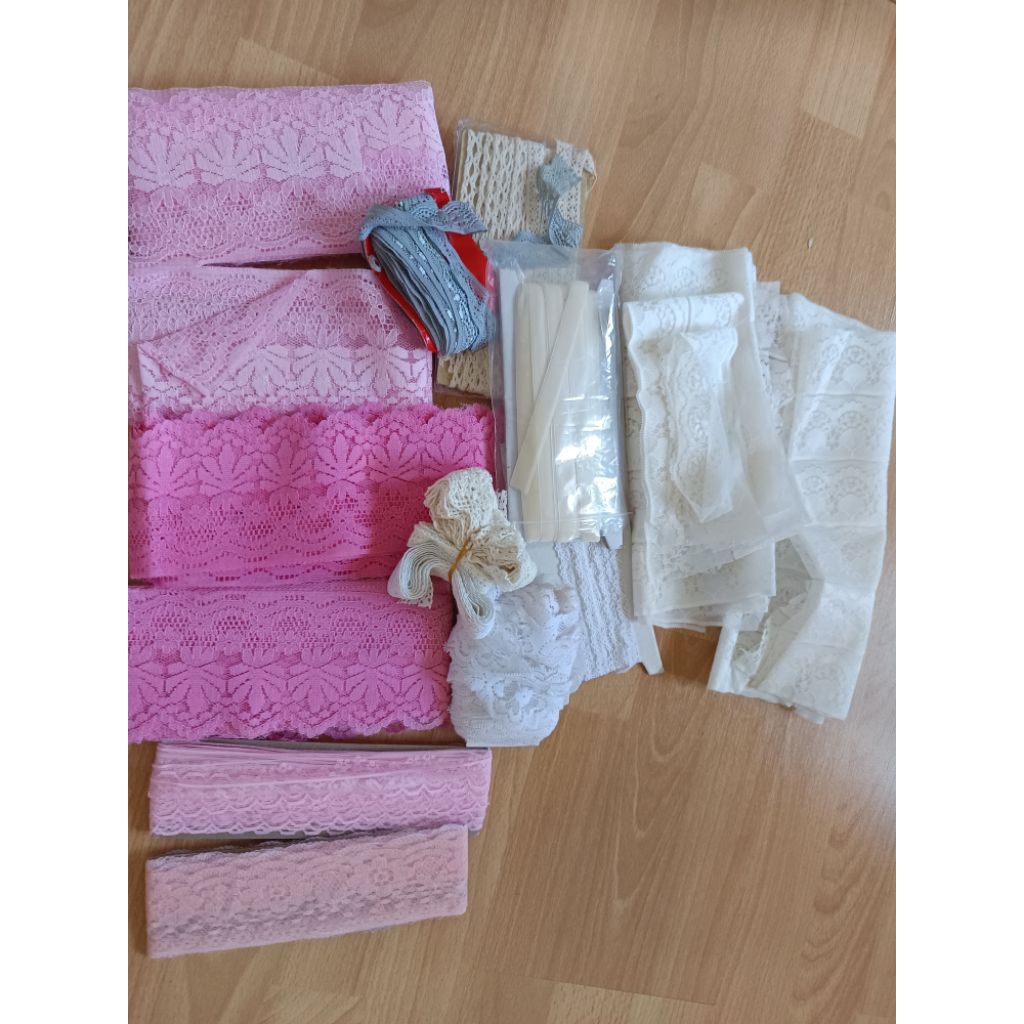 OBRAL Renda Air elastis bordir pita beludru