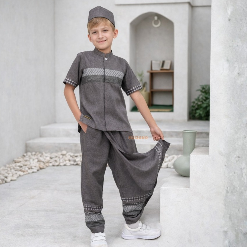 SARKOCI ANAK Sarung Instan Anak Laki Laki Baju Koko Anak El Rumi