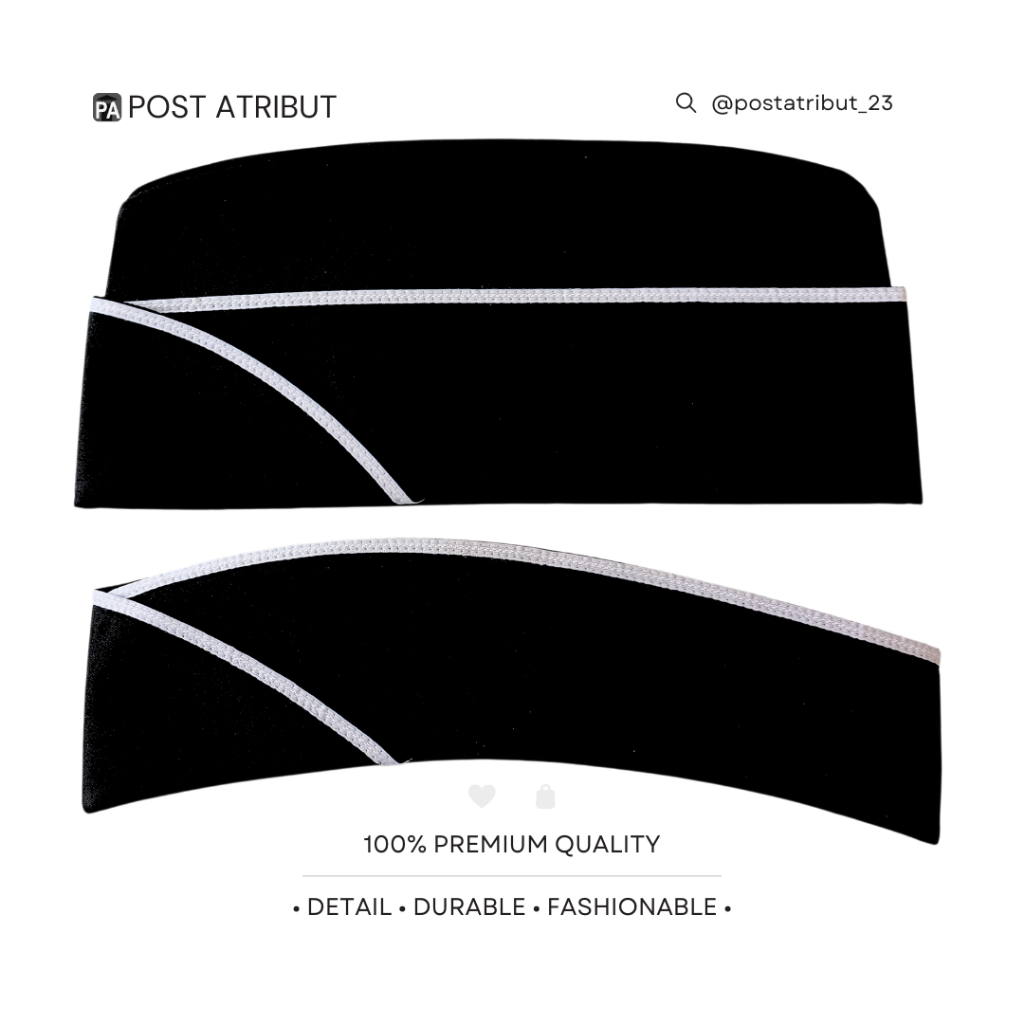 Bivakmut KEMENIMIPAS Gol. 2A-2D Hitam Terbaru / Topi Bivakmut KEMENIMIPAS Gol.3A-3C Hitam / Bivakmut