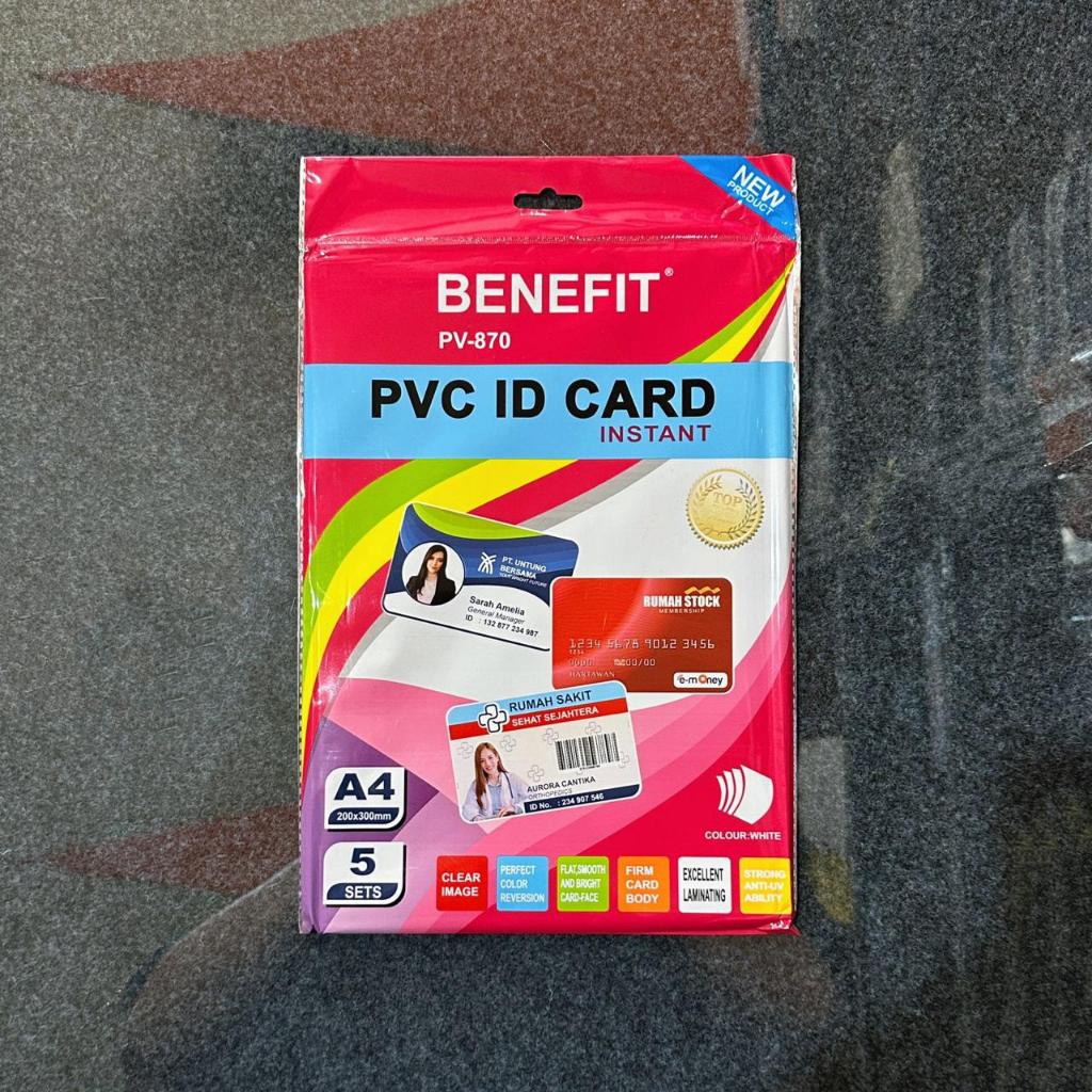 PVC ID CARD A4 BENEFIT PV-870 Isi 5 Set [1 PACK]