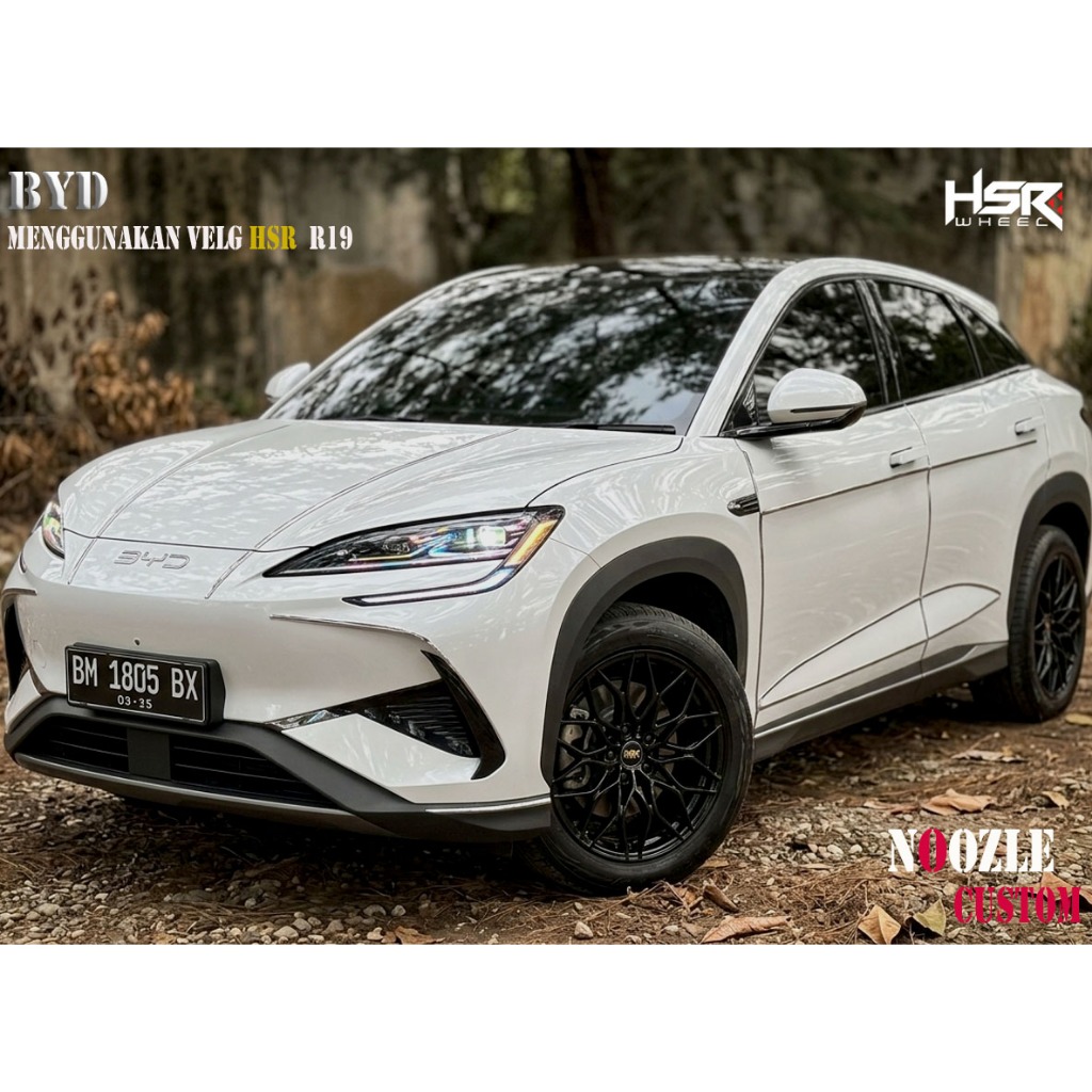 Velg Mobil BYD Dan Velg Mobil BMW Pelek Racing Ring 19 PCD 120 Warna Full Black Ring 19