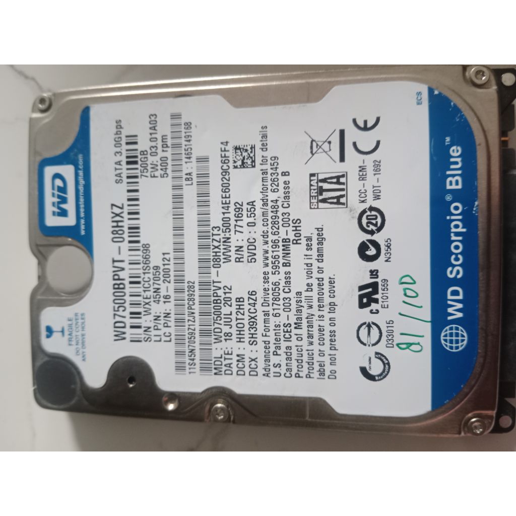 hdd 750gb