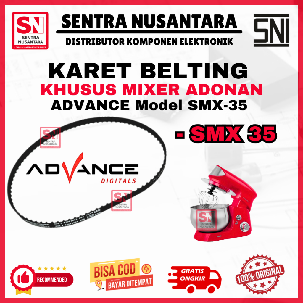 KARET MIXER ADVANCE SMX 35 ORIGINAL | BELTING MIXER ADVANCE SMX35 KUALITAS BAGUS| VANBELT MIXER ADVA