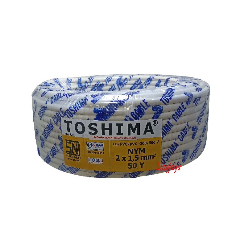 Kabel Tembaga NYM 2x1,5mm Kabel Listrik Kawat NYM 2x1,5mm Tembaga Murni SNI 50yard