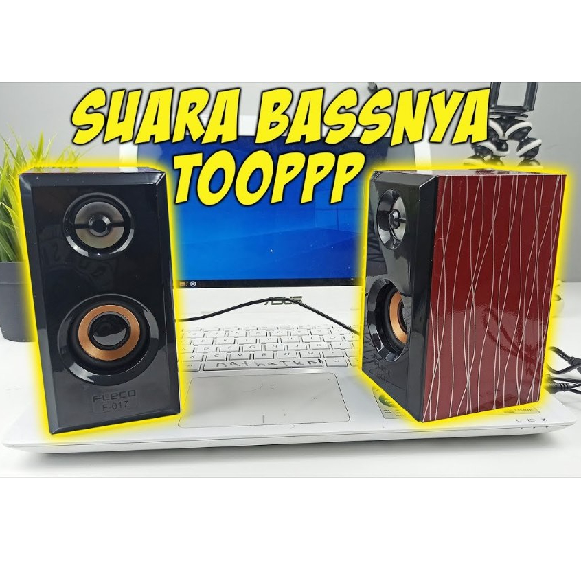 Speaker Mini Fleco F-017 - Suara Bass Kuat, Desain Elegan, Mudah Digunakan Speaker Komputer Fleco F-