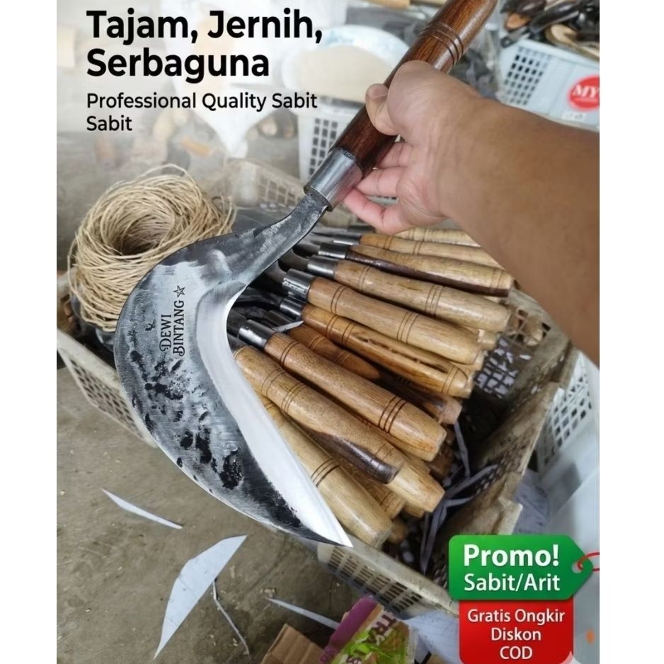 Sabit/Arit Rumput, Berkualitas Sepuh Oli 100% Original