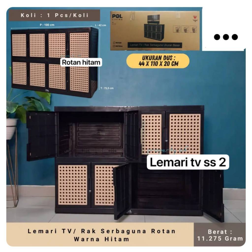 LEMARI PLASTIK / Rak TV/ lemari TV/MEJA TV//LEMARI 2 FUNGSI